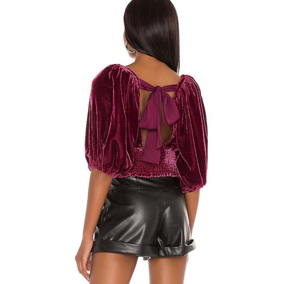 🔥Free People Velvet Open back top - Picture 5 of 11